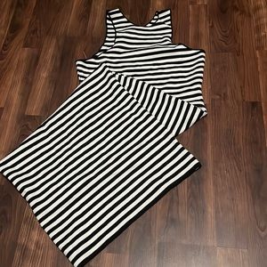 Striped Body Con Dresd